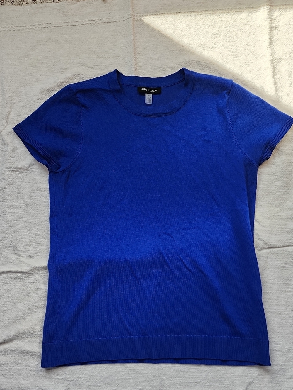 Cable & GAUGE Short Sleeve Crewneck Tee - Royal Blue